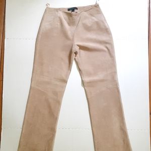 Siena STUDIO Leather Suede Pants Size 4 Lined Boho
